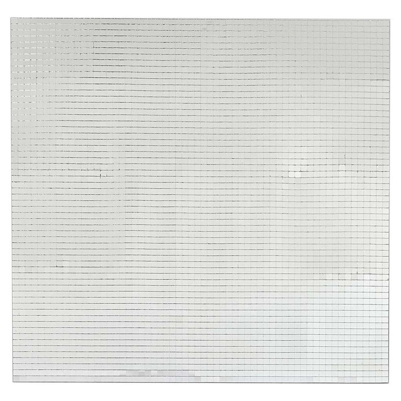vidaXL Mirror Mosaic Tile Geometric with Mirror Silver Glass Decorative Home