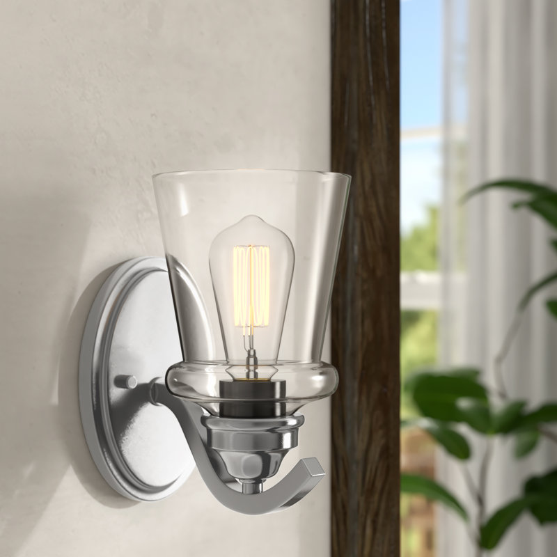 Éclairage pour meuble-lavabo 1 lumières en métal Macleod, Nickel satiné