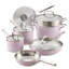 Kitchenaid Color-Finished Stainless Steel 3-Ply Base Cookware Set, 11-Piece, Agave-1126037820