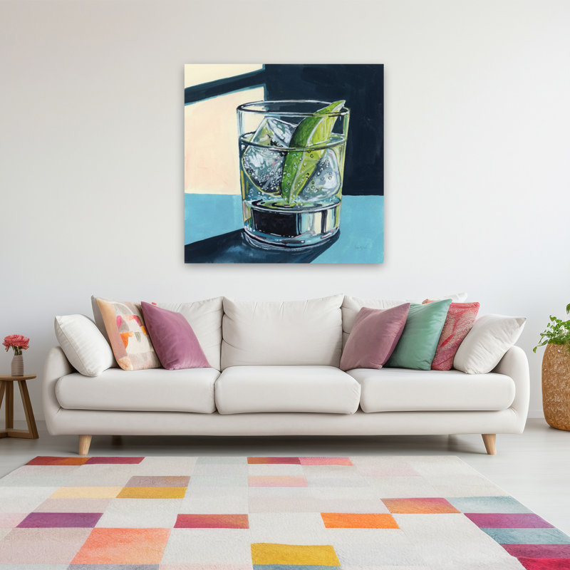 Strong Gin and Tonic I, art contemporain, H 48 po x l 48 po