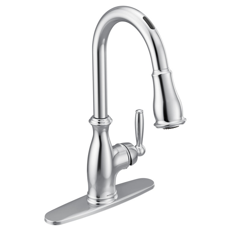Brantford Smart Touchless  Single Handle Kitchen Faucet with Power Boost and Power Clean and with Accessories