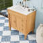 Meuble-lavabo de salle de bain avec lavabo en céramique, portes à fermeture douce, 3 tiroirs et tablette réglable-1426691914