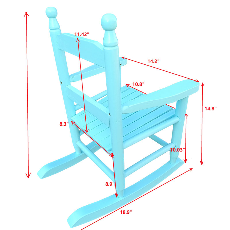 Chaise berçante - Bois franc massif, pour une utilisation intérieure / extérieure, capacité de poids de 110 lb, matériau facile à assembler en bois franc, et dossier extérieur, dossier, limite de poids, avec instructions complètes