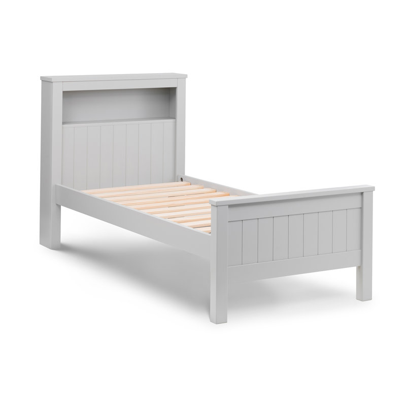 Williamson Single (3') Bed Frame with Bookcase by Mack + Milo, Dove Grey