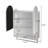 23.62" Modern Double-Arched Mirror Cabinet,2 Doors Medicine Cabinet, Metal Wall Cabinet With Adjustable Shelves And Towel Rack, Mirror Cabinet With Storage For Bathroom, Living Room And Bedroom, White-186046001