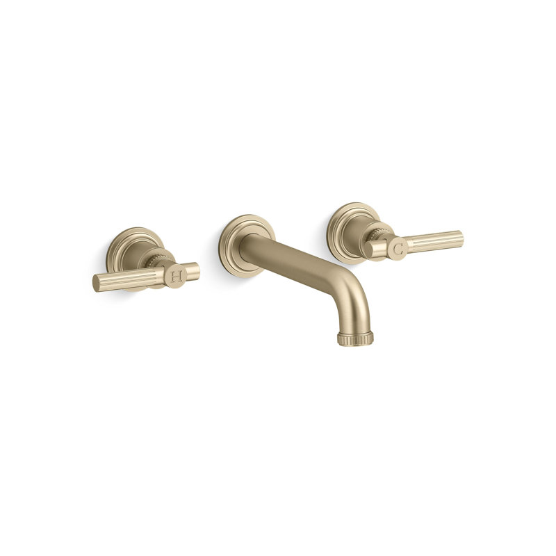 Central Park West™ Wall-Mount Sink Faucet, Lever Handles, Brushed French Gold