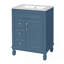 Meuble-lavabo 24 po avec lavabo en céramique, petite armoire de salle de bain, armoire moderne avec 2 tiroirs et tablette réglable