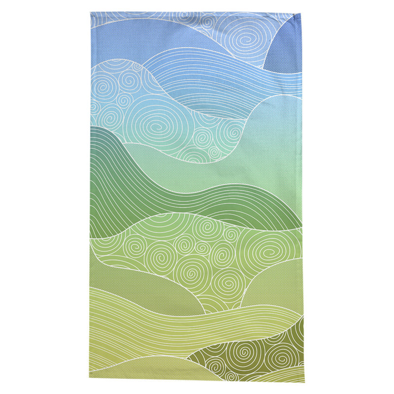 Nappe ondulations à la main Leffel, Bleu / Jaune