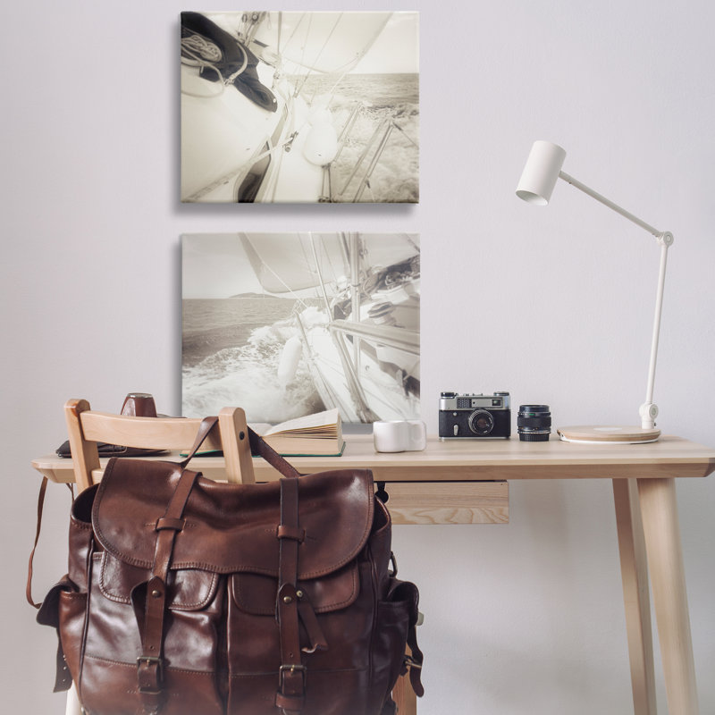  «Sailing Clear Summer Day», ensemble de 2 toiles d'art par Graffi *ee Studios, H 24 po x l 30 po