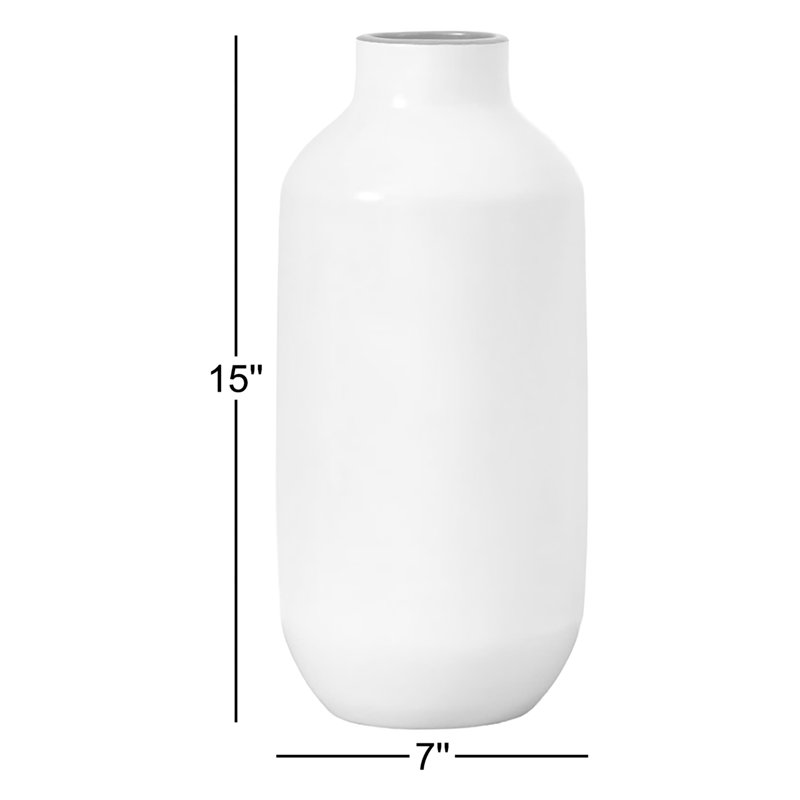 Lucela Handmade Terracotta Table Vase, White