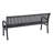 Open Air Series Premium Ribbed Bench with Back