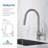 Blossom Brushed Nickel Solid Brass Pull-Down Kitchen Sink Faucet – High Arc Swivel Spout with Magnetic Docking and Single Handle Design-24280043-49185337