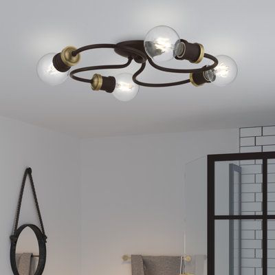 Plafonnier encastré grand 4 lumières 16 po Tatsue