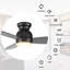 Ventilateur de plafond encastré à DEL à 3 pales 52 po avec lumière Alcena-541597635