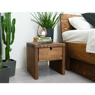 Derrek 40cm W Solid Wood Bedside Table