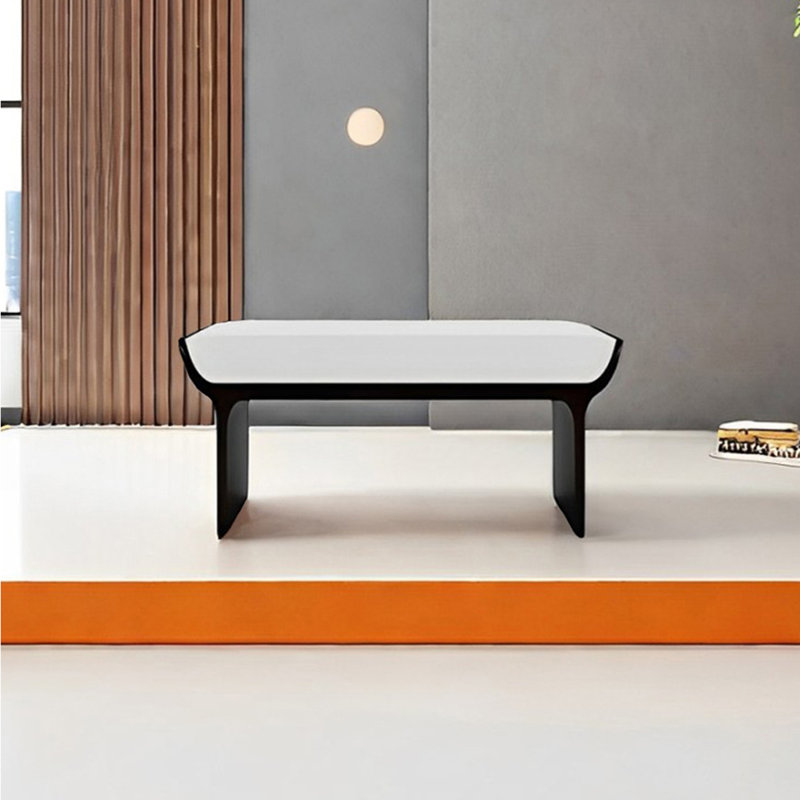 Banc rembourré en mélange de polyesteroffesardin, H 17,71 po x l 39,37 po x P 17,71 po