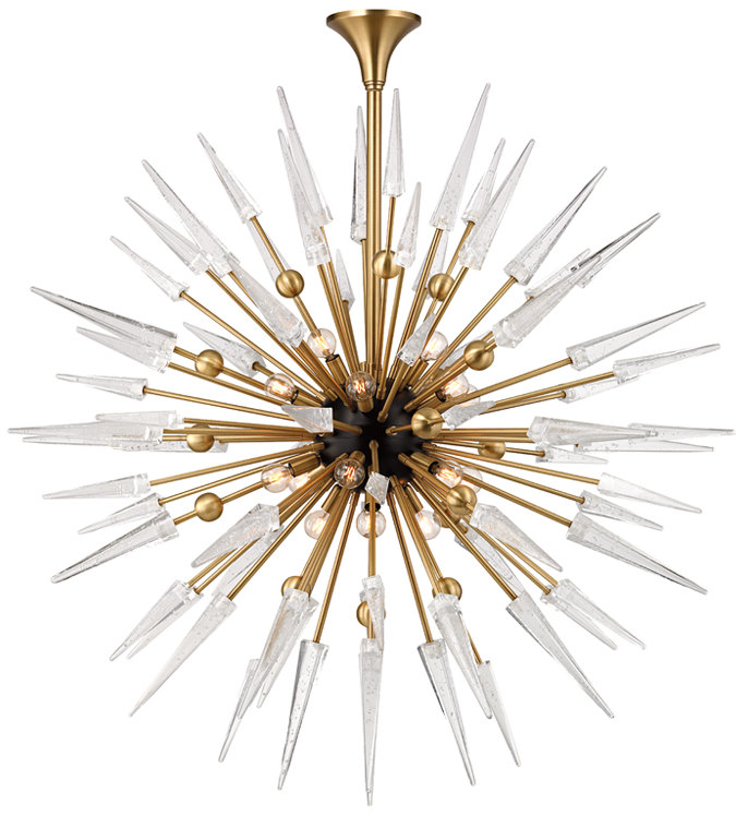 Sparta 18 - Light Chandelier, Aged Brass