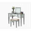 Ensemble coiffeuse avec tabouret et miroir Salyer-535590344