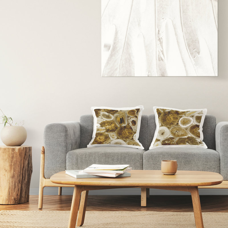 Coussin Natural Agate Rock Crystals, par Danielle Carson (ensemble de 2)