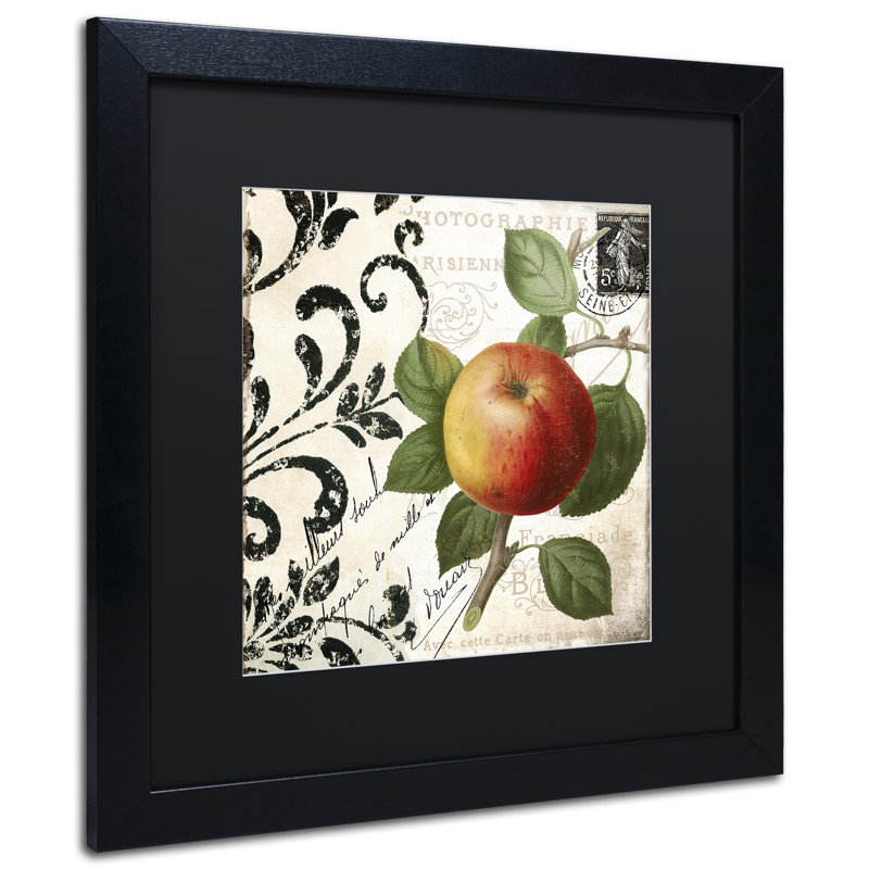 Jadaya «Les Fruits Jardin IV», impression encadrée, Noir, H 16 po x l 16 po x P 0,5 po