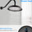 Shower In Matte Black - 2 Heads, Rust Finish Powerful System 4 Spray Options, Hand Included-125173556