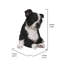 Sleepy Boston Terrier Puppy Statue Sitting