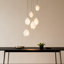 Lustre floral en céramique 6 lumières à intensité variable avec source lumineuse
