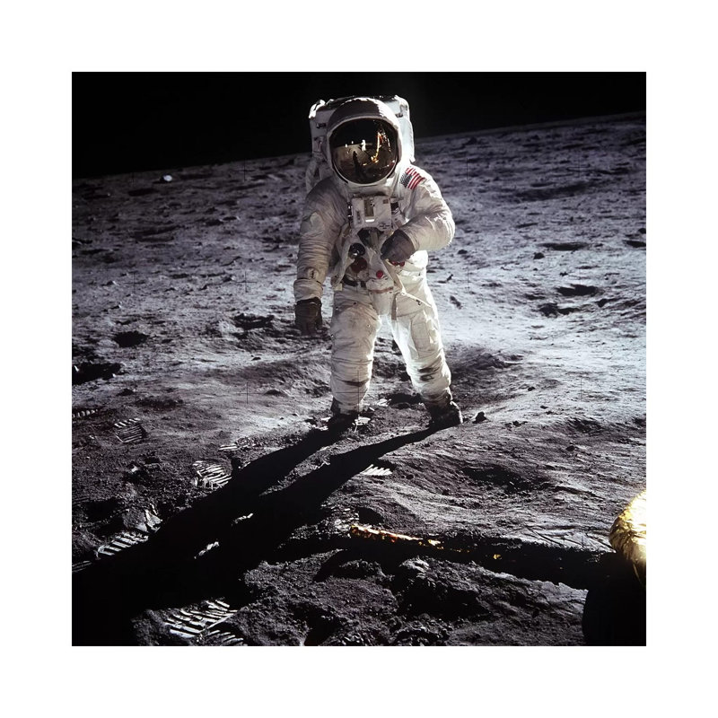 Buzz Aldrin Moonwalker - Wrapped Canvas Print, 93.98 cm H x 93.98 cm W x 3.175 cm D