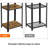17 Stories Tall End Table, Industrial Side Table With Strong Wooden Shelves, Slim 3-Tier Telephone Table With Metal Frame For Living Room, Small Places - Rustic Brown-792956138