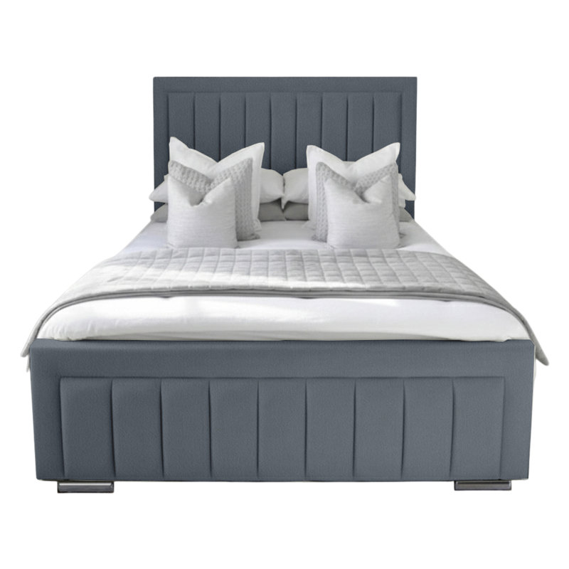 Abianna Upholstered Bed, Charcoal, Kingsize (5')