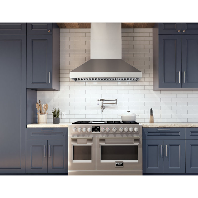 Titan 750 CFM Wall Mount Range Hood with TruHue in Stainless Steel, 36"