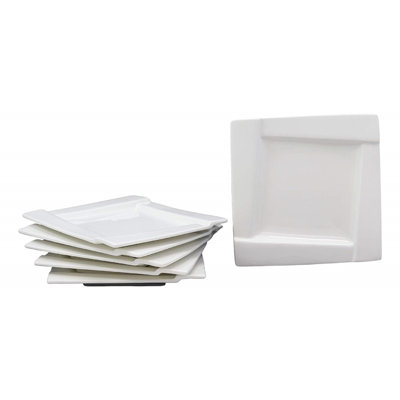 Traore 5.5'' Porcelain China Square Salad/Dessert Plate