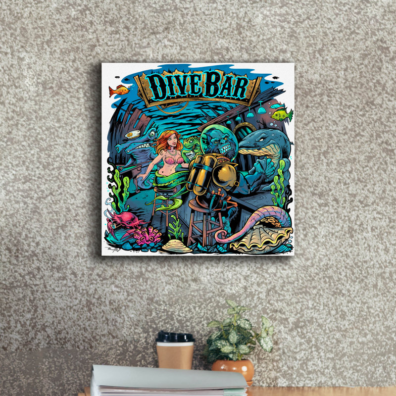 Bonito " Dive Bar ", 18" H x 18" W x 0.5" D