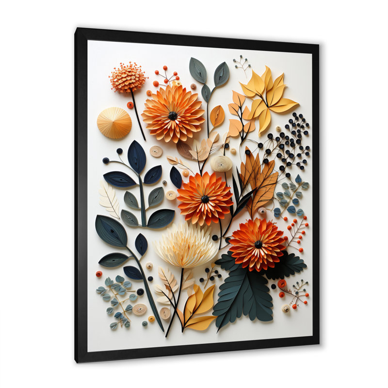 Yansiel Mid-Century Mid-Century Botanicals II, Cadre photo noir, H 20 po x l 12 po x P 1 po