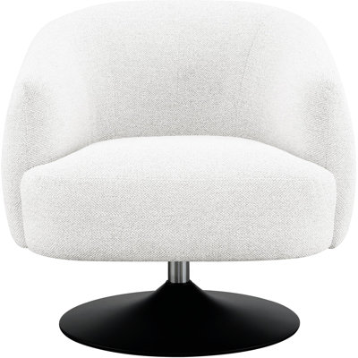 Chaise d'appoint beige avec revêtement en tissu doux pour une sensation douillette sur une base en métal - ajoute une touche de modernité à votre maison