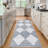 Machine Washable Rugs Distressed Trellis Rug for Living Room Non Slip Stain Resistant Carpet Modern Checkered Farmhouse Floor Cover-1309392285
