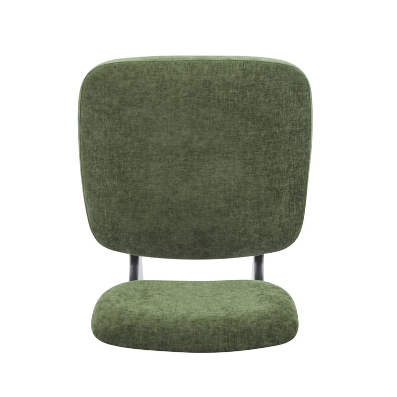 Chaises d'appoint rembourrées en tissu Vierra, Noir, Vert