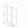 60" W x 76" H Double Sliding Semi- Frameless Shower Door with 5/16"(8mm) Clear Tempered Glass