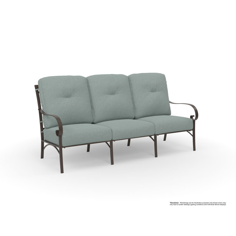 Pasadera Outdoor 3 - Seat Patio Sofa, Namibia Grey, Copper Creek