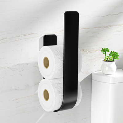 Support de rangement pour papier hygiénique mural, support de rangement supplémentaire pour papier hygiénique pour 3 rouleaux