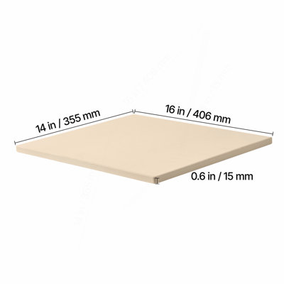 Pizza Stone, 16 x 14 x 0.6 Inch Rectangular Cordierite Pizza Stone, Large Baking-Stone with Scraper, 1450℉ Heat-Resistant Cordierite Cooking Stones for Kitchen Bake Oven, BBQ Grilling