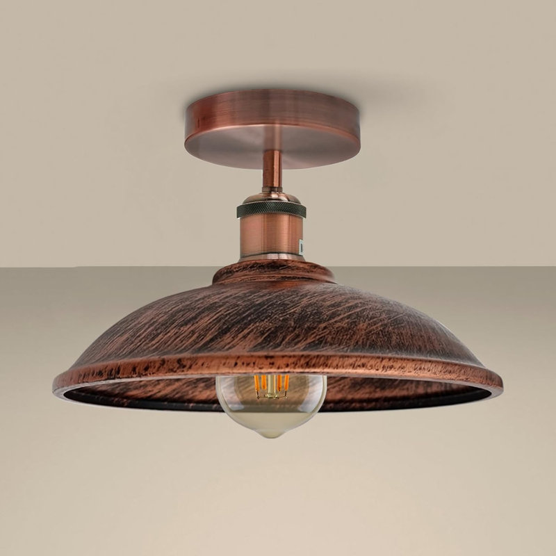 Semi Flush Mount, Rustic Red