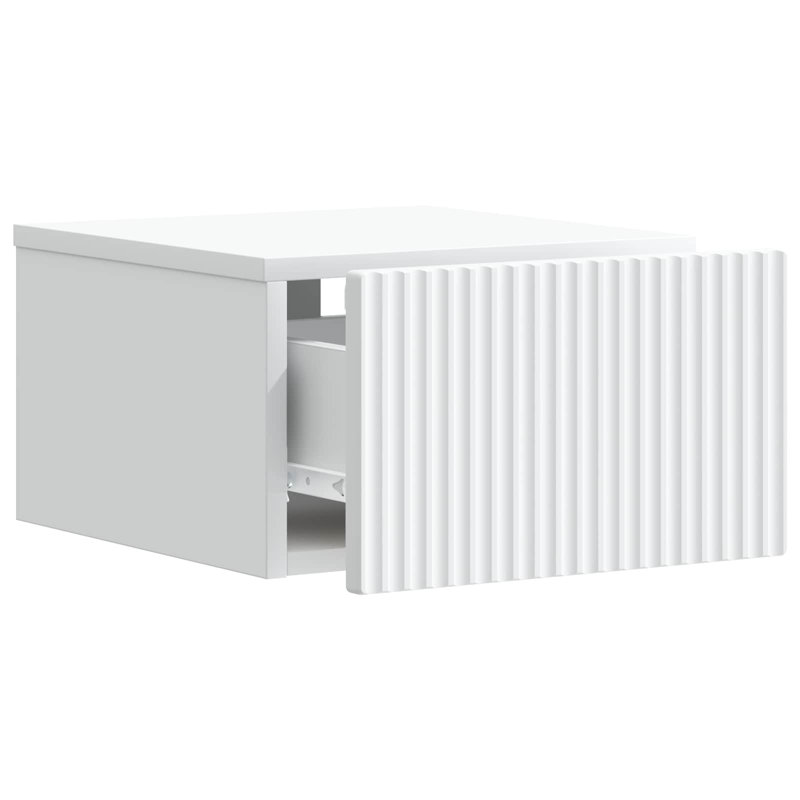 33cm W Manufactured Wood Bedside Table, White