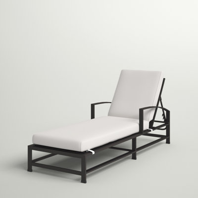 Mulcahey Outdoor Metal Chaise Lounge , Sunbrella Cushion Included