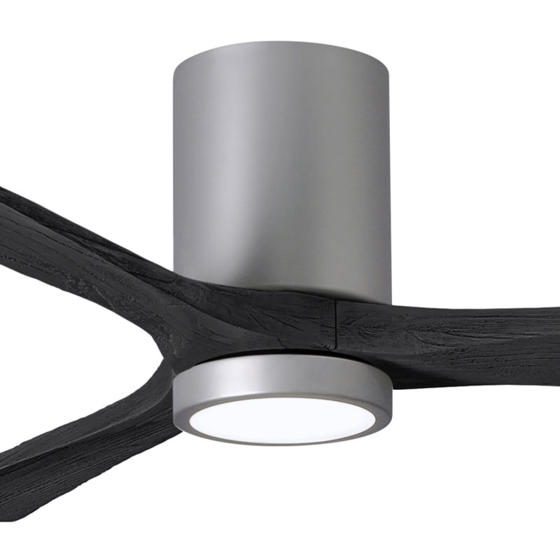 Irene LED Ceiling Fan, Brushed Nickel, Matte Black, 52"