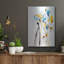 Art mural luxueux «Blue Flowers II» par Karin Johannesson, art mural en métal, 12 po x 16 po