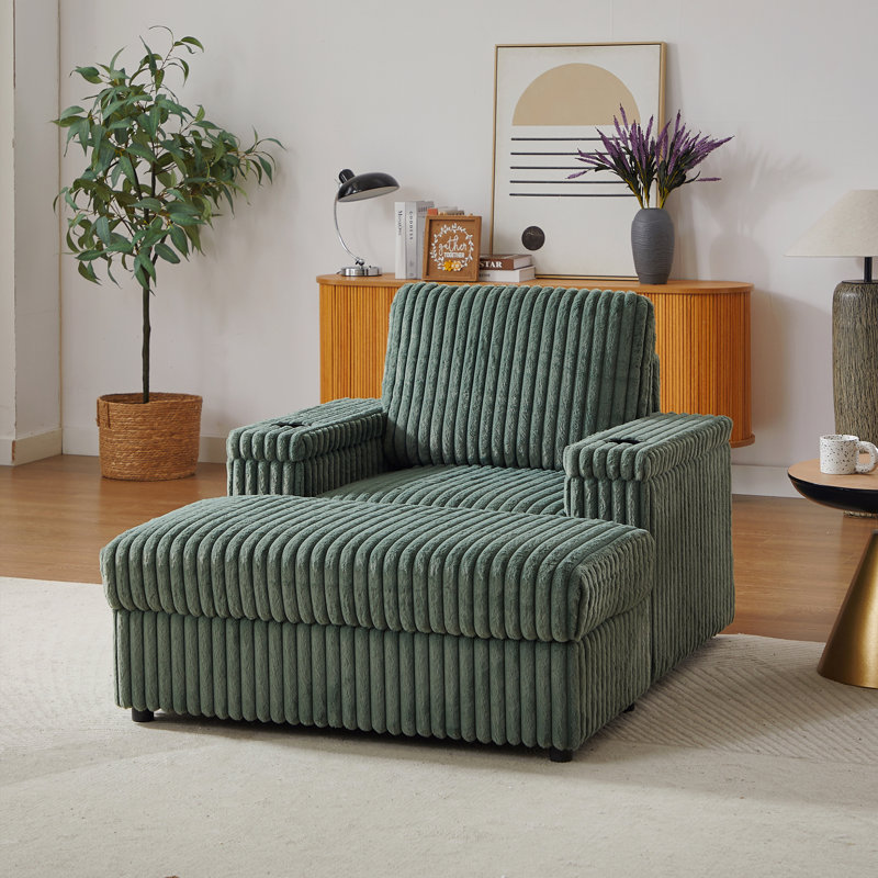 Fauteuil inclinable Corduroy, Vert