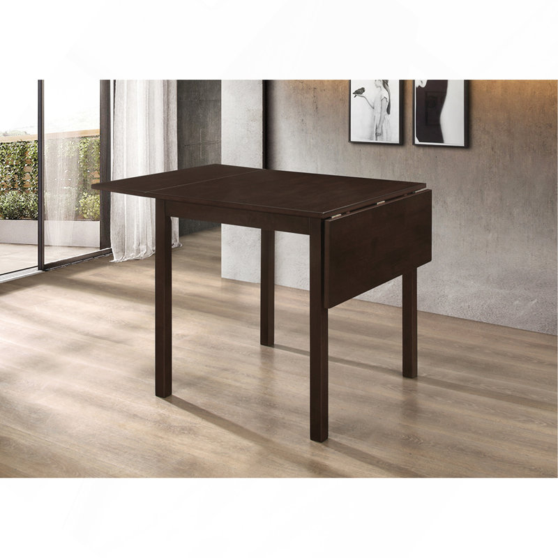 Rectangular 52-Inch Extension Dining Table, Cappuccino