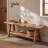 55.12" Solid Wood Bench with Live-Edge
