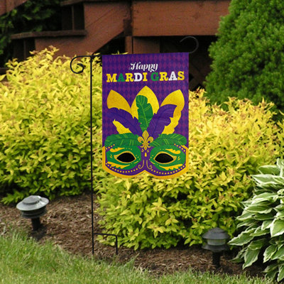 Drapeau de jardin Mardi Gras Mask